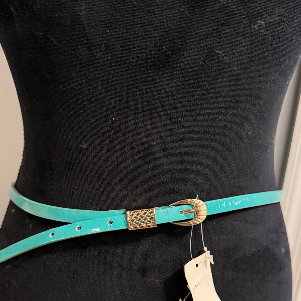 Forever 21 Aqua Belt with Gold Accent 🔥